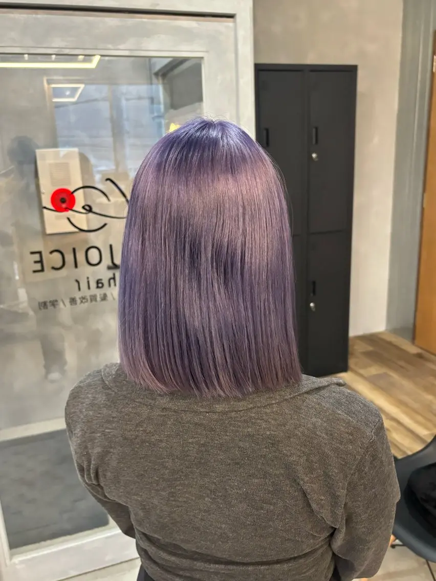 ロング カラー 黒髪 ブリーチ ブルーカラー ブルーブラック 透明感カラー ヘアカラー ⭐️フウタ⭐️/郡山 /透明感カラーのヘアスタイル