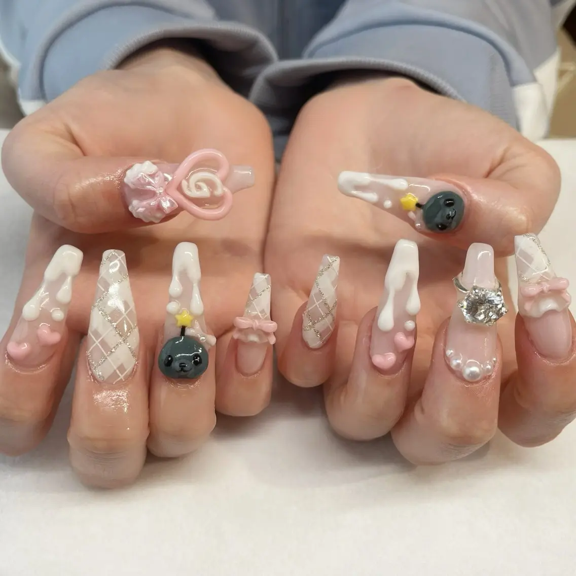 ネイル ハンドネイル 💎🐰 saki. m 🐰💎のネイルデザイン
