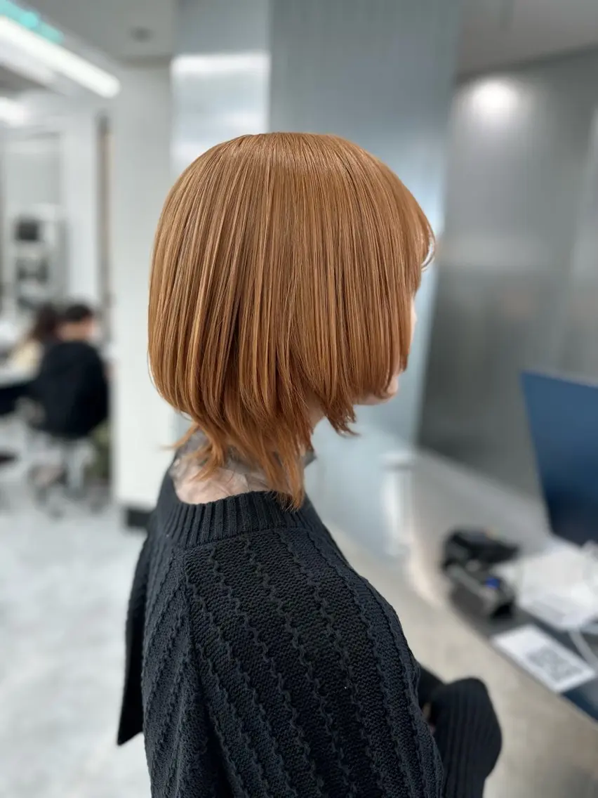 ショート カラー カット ヘアカラー ダメージレスブリーチ ×美髪矯正【滝太】のヘアスタイル