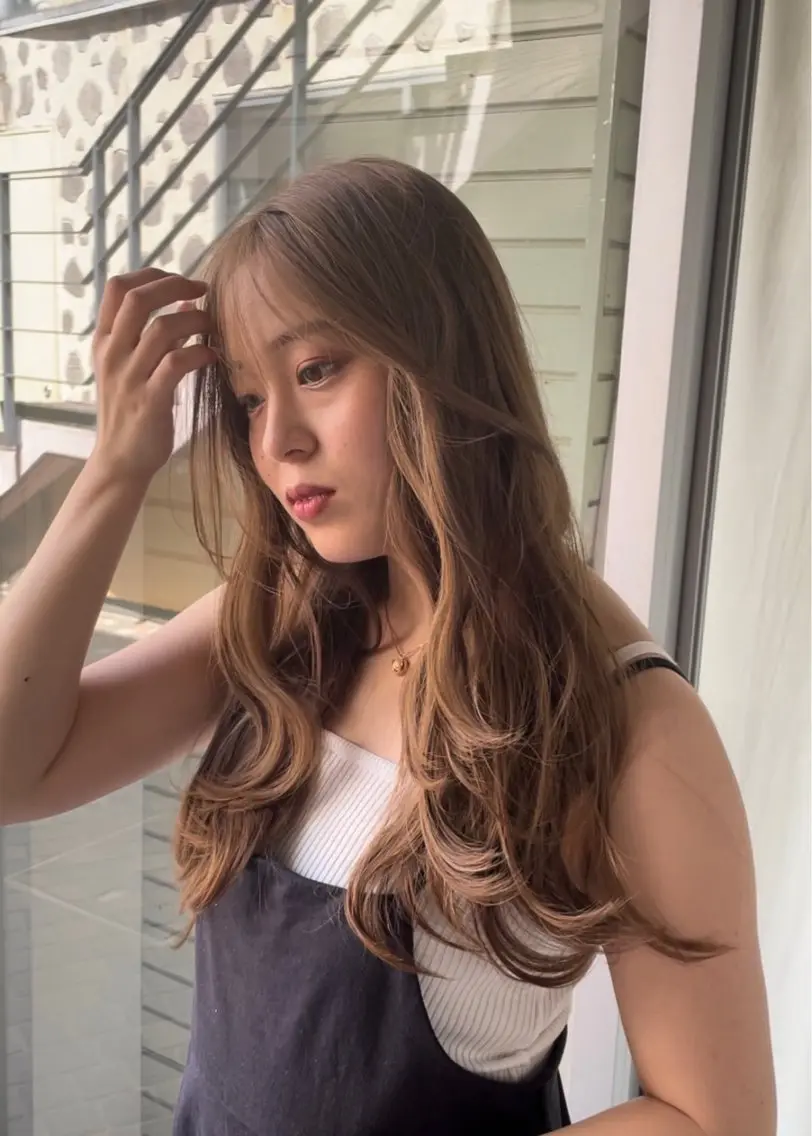 ロング ヘアカラー トリートメント 🦖JIN HAIR DESIGN🦖のヘアスタイル