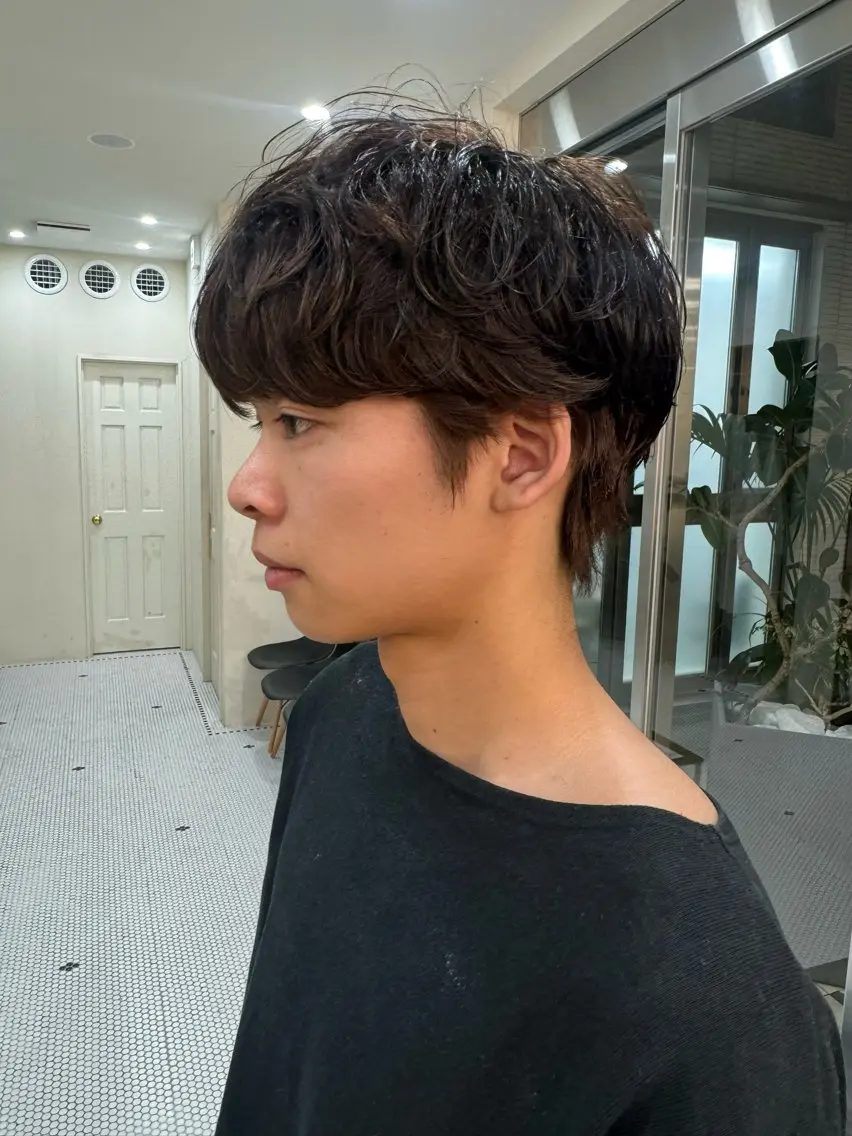 パーマ メンズ メンズパーマ カット パーマ 山下 莉歩のヘアスタイル