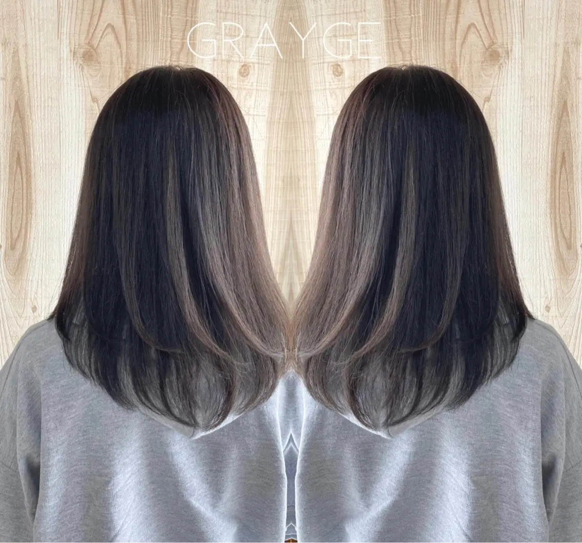 セミロング カラー 山崎 翼のヘアスタイル