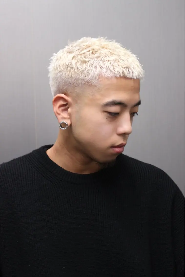 ショート カラー パーマ メンズ カット ヘアカラー パーマ 💈メンズ/パーマ 💈中目黒/谷のヘアスタイル