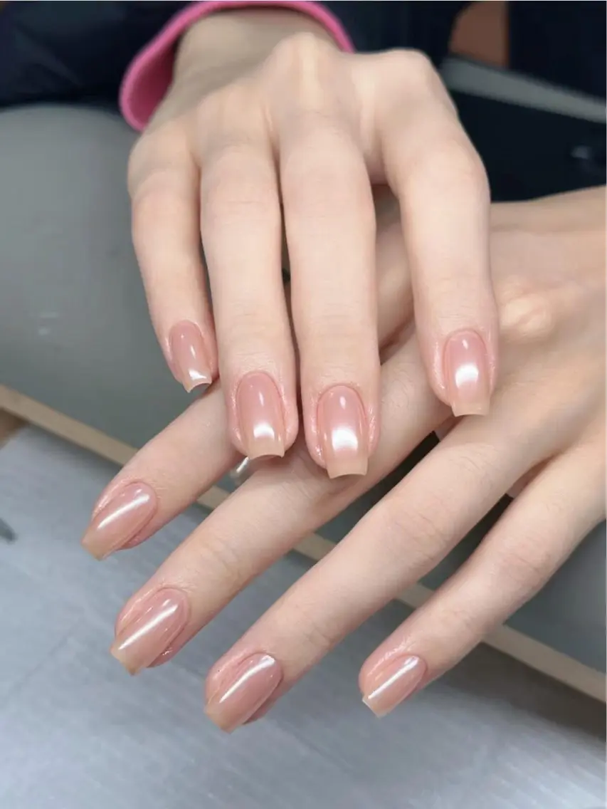 ネイル チークネイル フレンチネイル グラデーション キラキラネイル 韓国ネイル Minette nailHuongのネイルデザイン