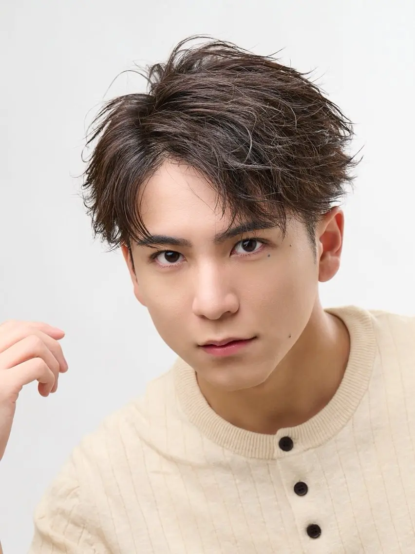 パーマ メンズ フェザーパーマ メンズパーマ カット パーマ 【メンズ専門】中本 翔大のヘアスタイル