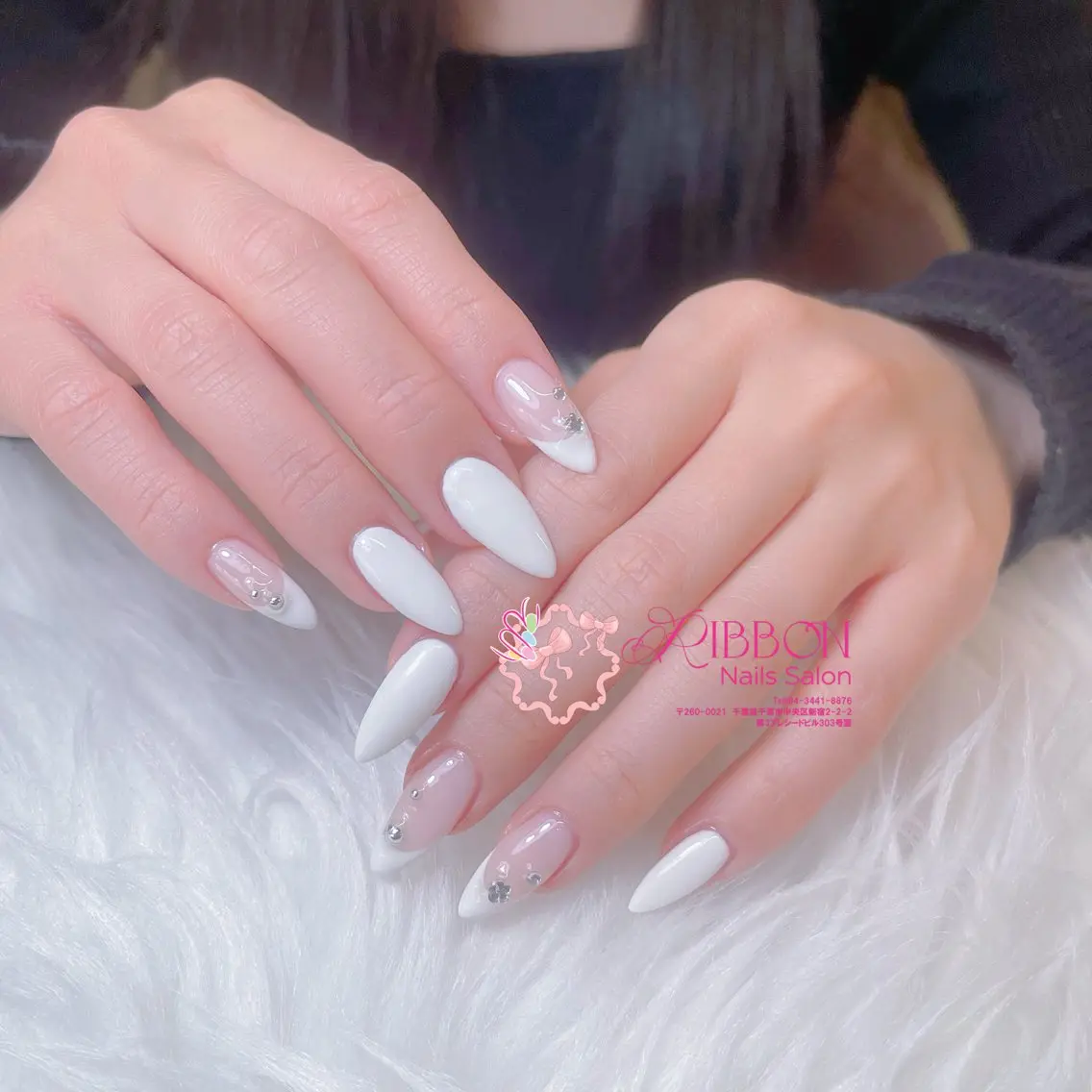 ネイル チークネイル フットネイル フレンチネイル グラデーション 韓国ネイル ハンドネイル Ribbonnail salonのネイルデザイン