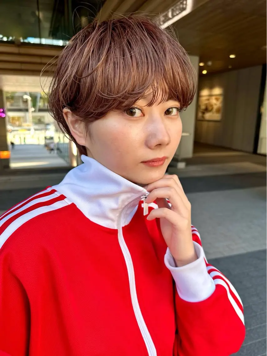 ショート カット ヘアカラー 骨格診断で絶対可愛い ✨丸みショート✨凌弥のヘアスタイル