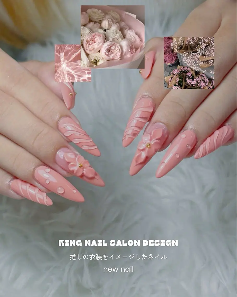 ネイル アートネイル 長さ出し フレンチネイル 韓国ネイル マグネットネイル ハンドネイル King Nail_Salonのネイルデザイン