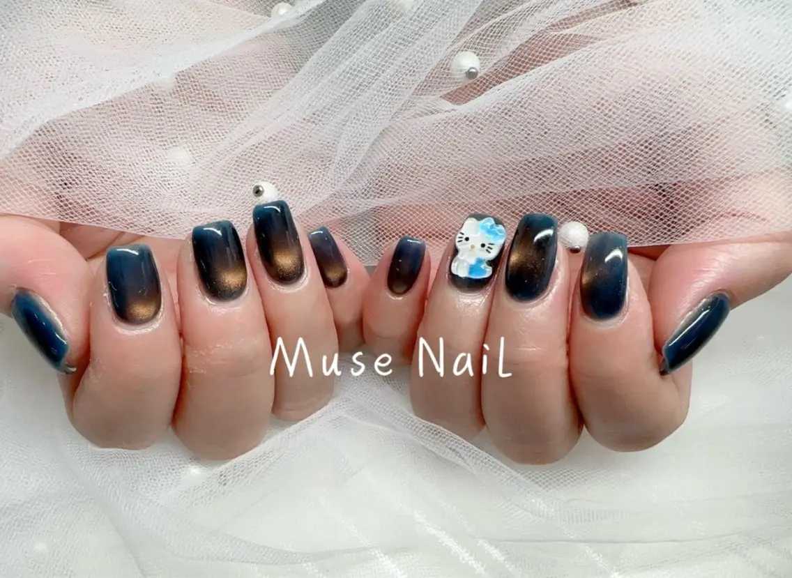 ネイル マグネットネイル マグネットワンカラー ワンカラーネイル muse nailのネイルデザイン