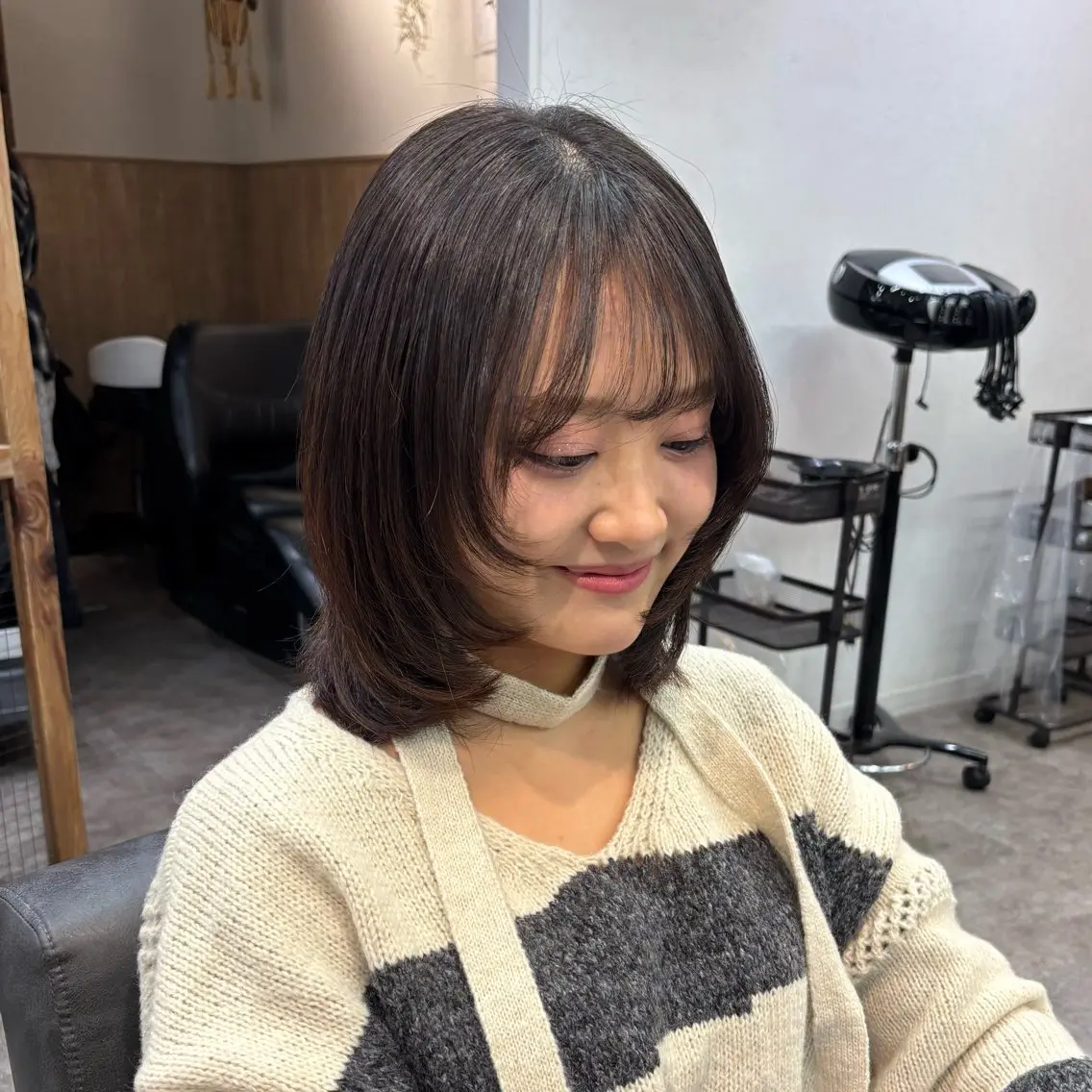 銀座：似合わせカラー オリーブ🫒アレンジのヘアスタイル