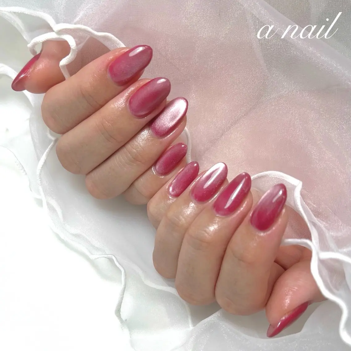 ネイル マグネットネイル マグネットワンカラー ワンカラーネイル 春ネイル Salon_ a.nailのネイルデザイン