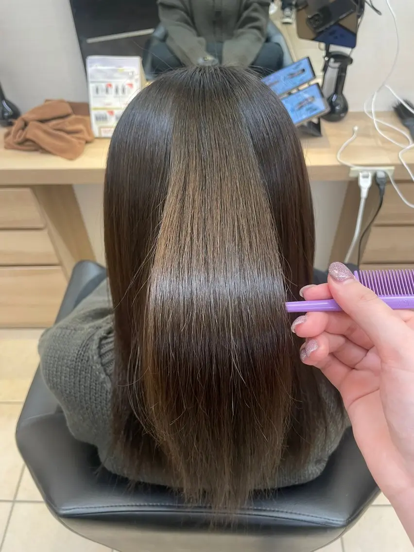 ロング 縮毛矯正 ❄️ゆき ❄️のヘアスタイル