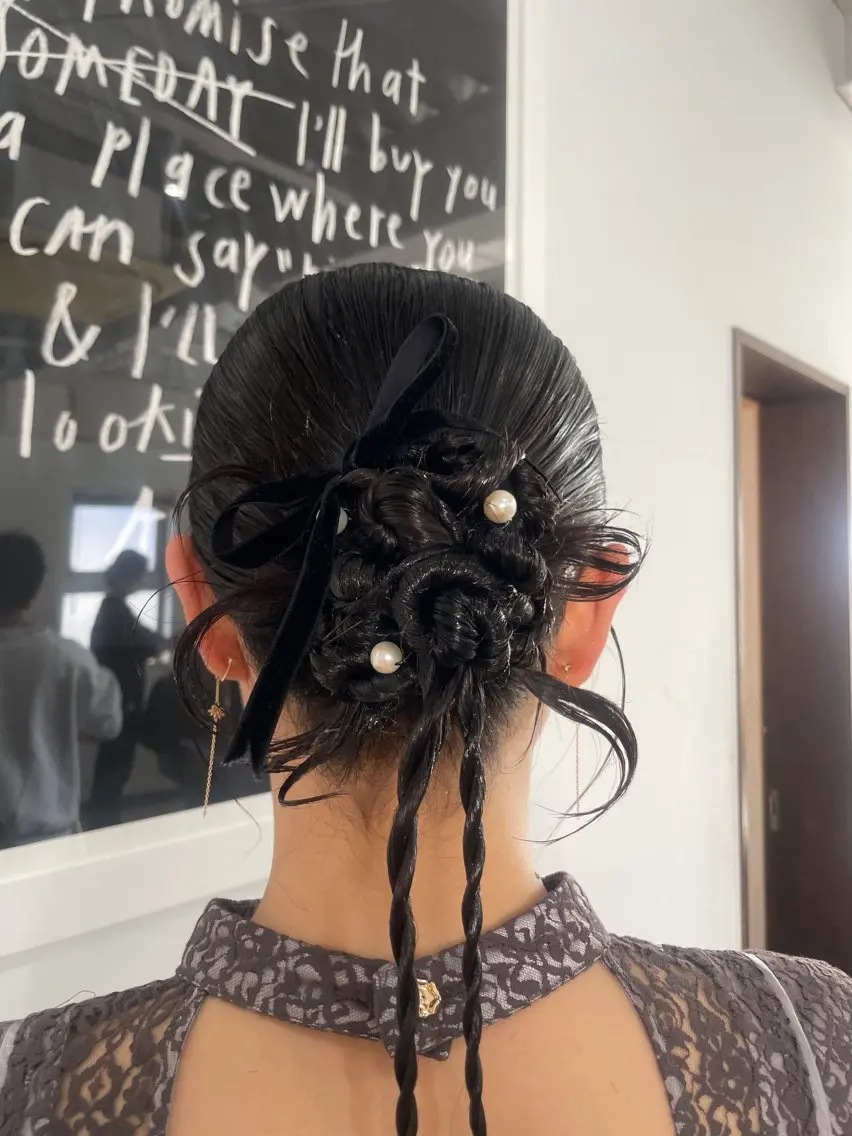 6日朝9時、10時半空いてます🙆‍♀️ヘアセット🌿❤️‍🔥の写真