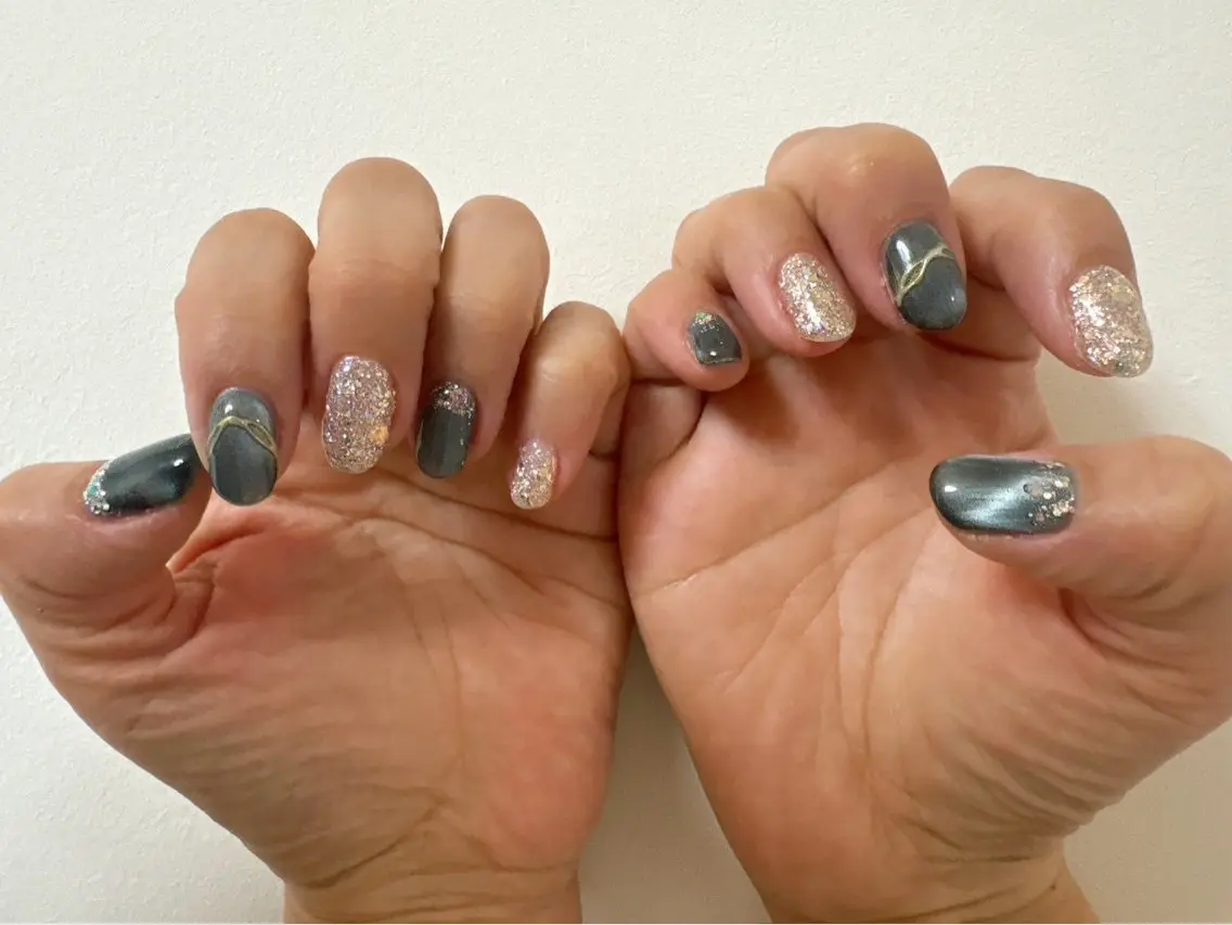 ネイル マグネットネイル ハンドネイル nailsalon Jennyのネイルデザイン
