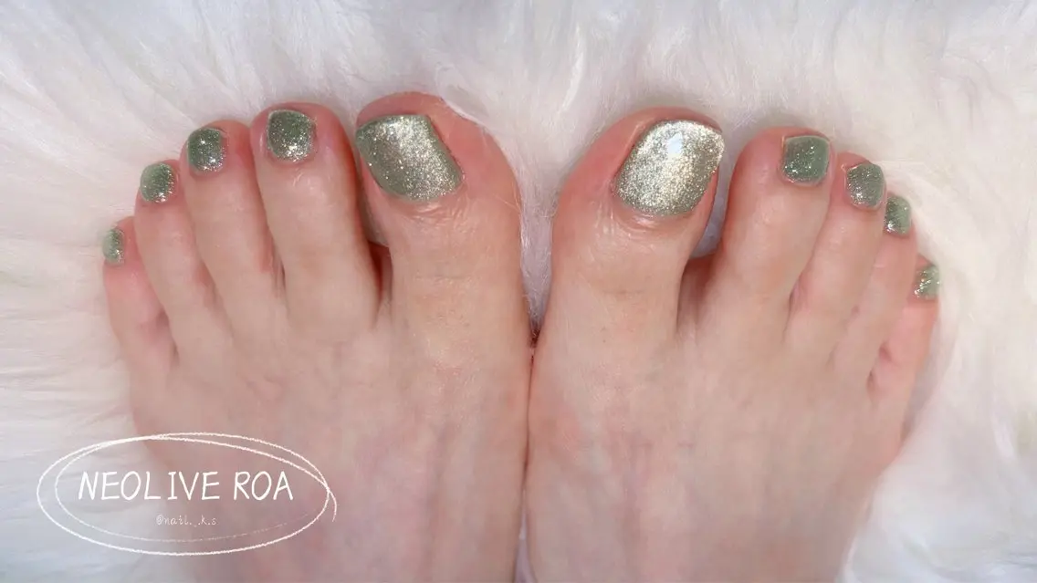 ネイル フラッシュネイル フットネイル マグネットネイル フットネイル 【ROA】 kaho✩.*˚のネイルデザイン