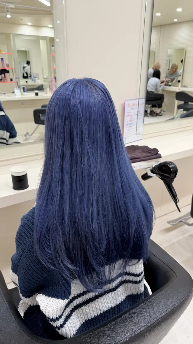 ロング ヘアカラー トリートメント ️🫧 AINE 🫧ハイトーンカラーのヘアスタイル