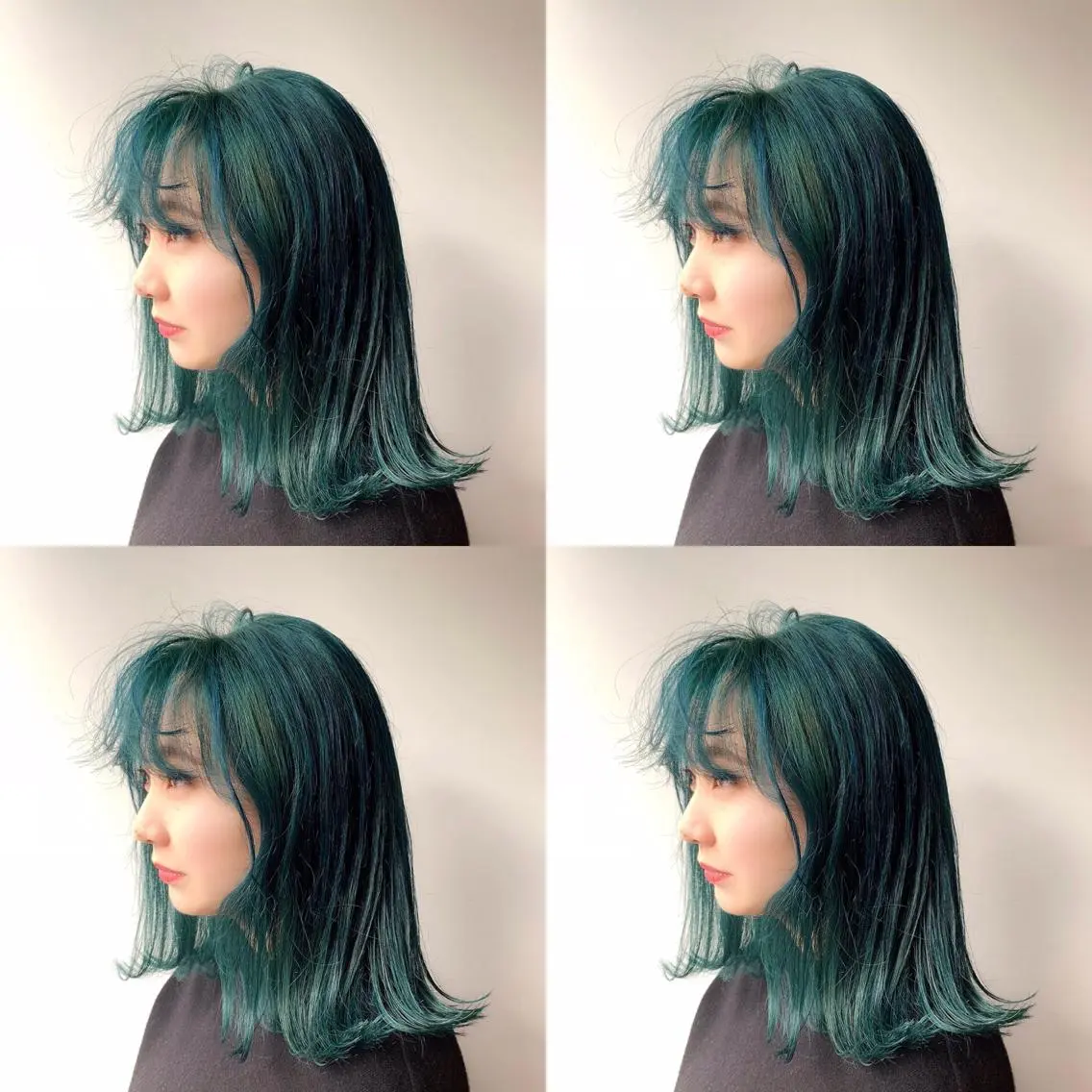 セミロング カラー エフェクトブリーチ 🌟前澤啓太朗のヘアスタイル
