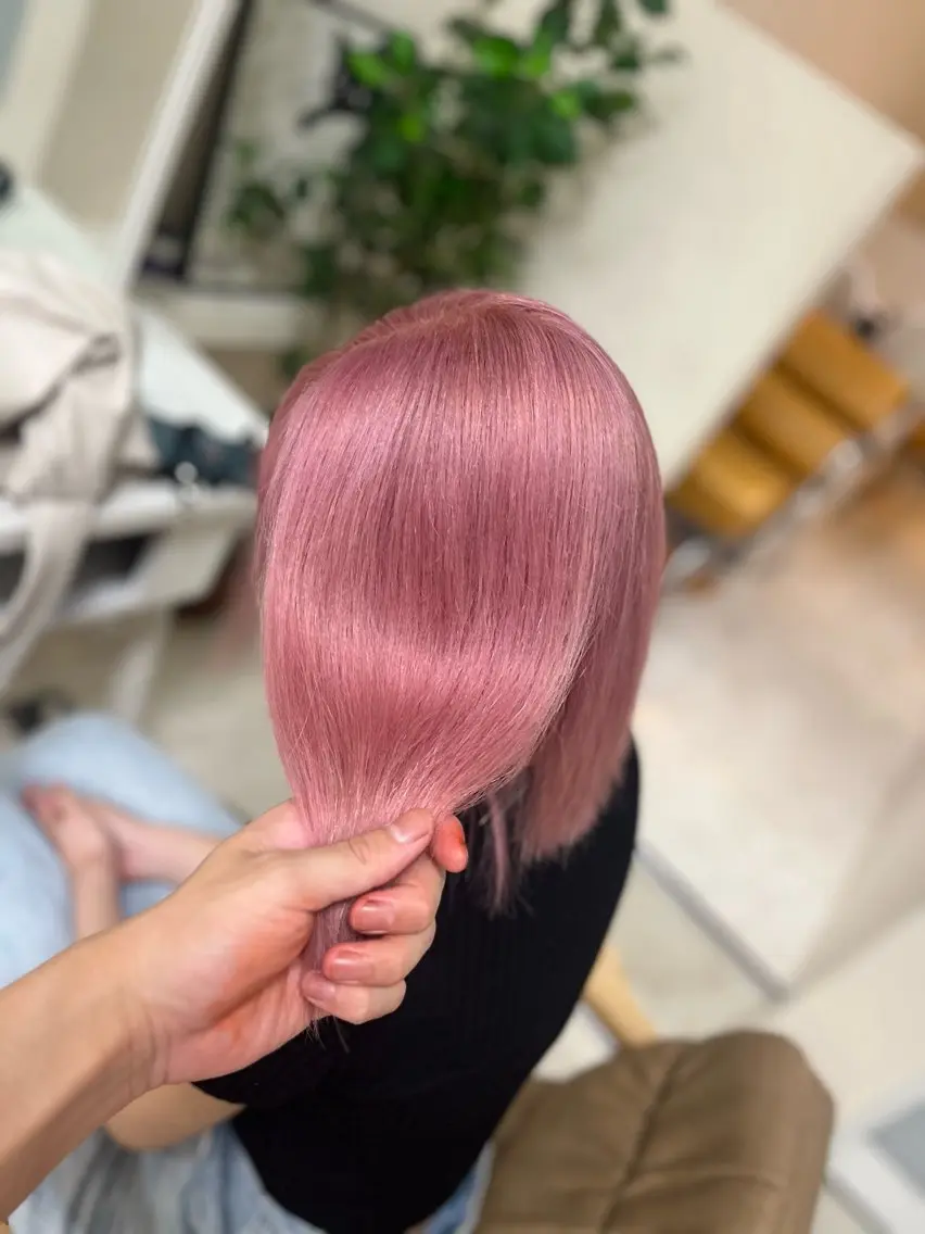 ミディアム カット ヘアカラー トリートメント 🧡可愛い色落ち🧡 ハイトーン特化🧡のヘアスタイル