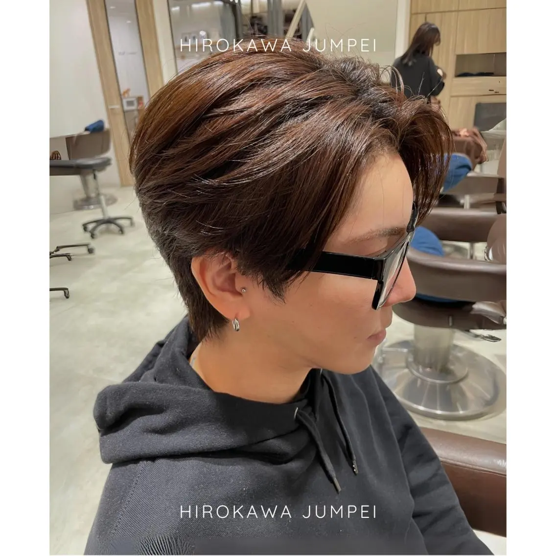 メンズカット＋ニュアンスパーマ (ゆるいカール感、程よい毛流れ)の写真