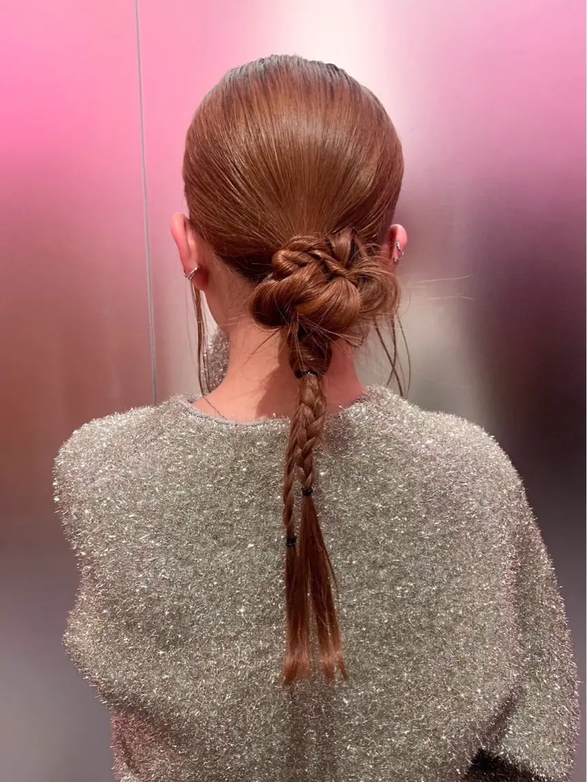 セミロング ヘアアレンジ ピンクカラー/ mana🎀のヘアスタイル