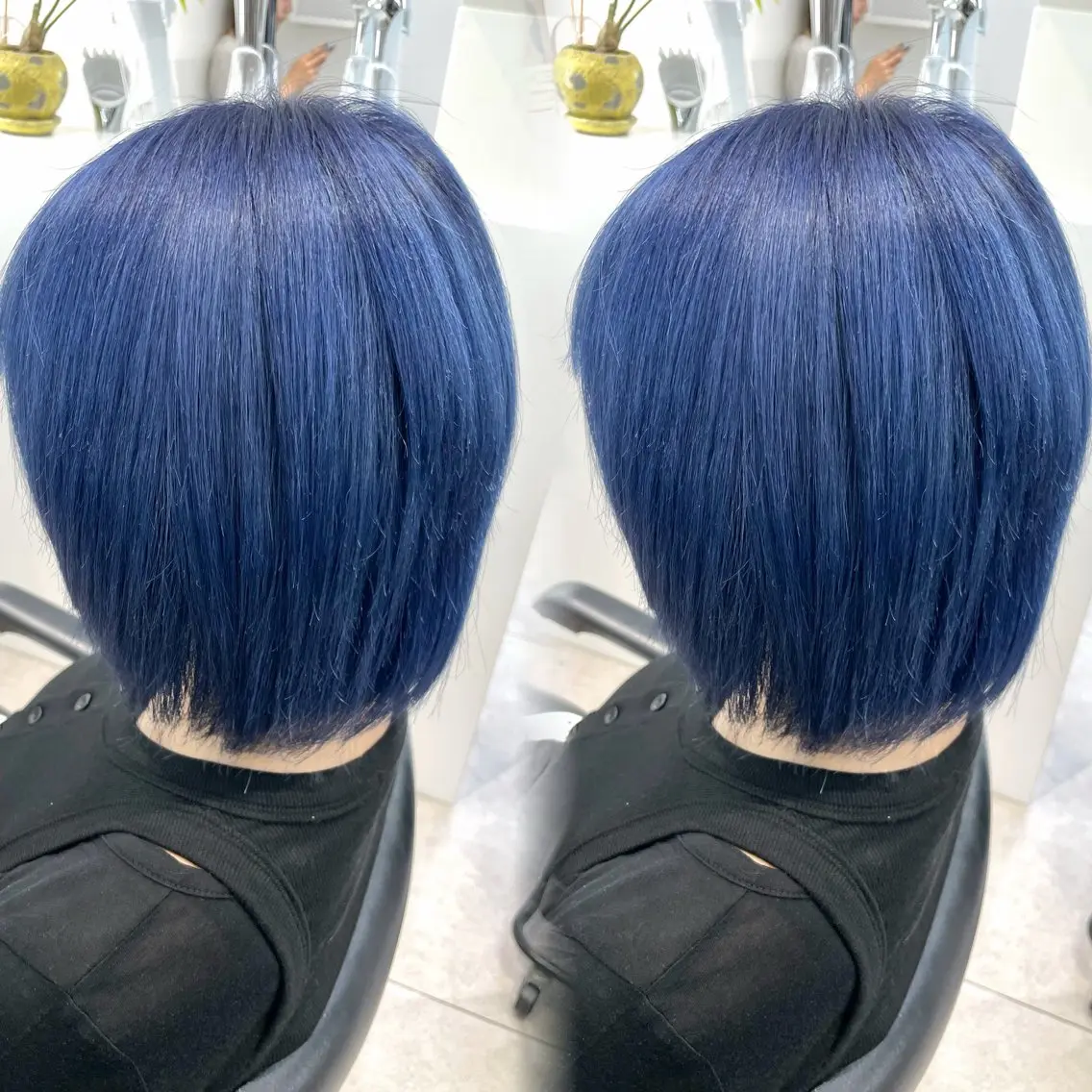 ミディアム カラー ブルーカラー カット ヘアカラー ✨無料カット募集中✨ ONYXのヘアスタイル