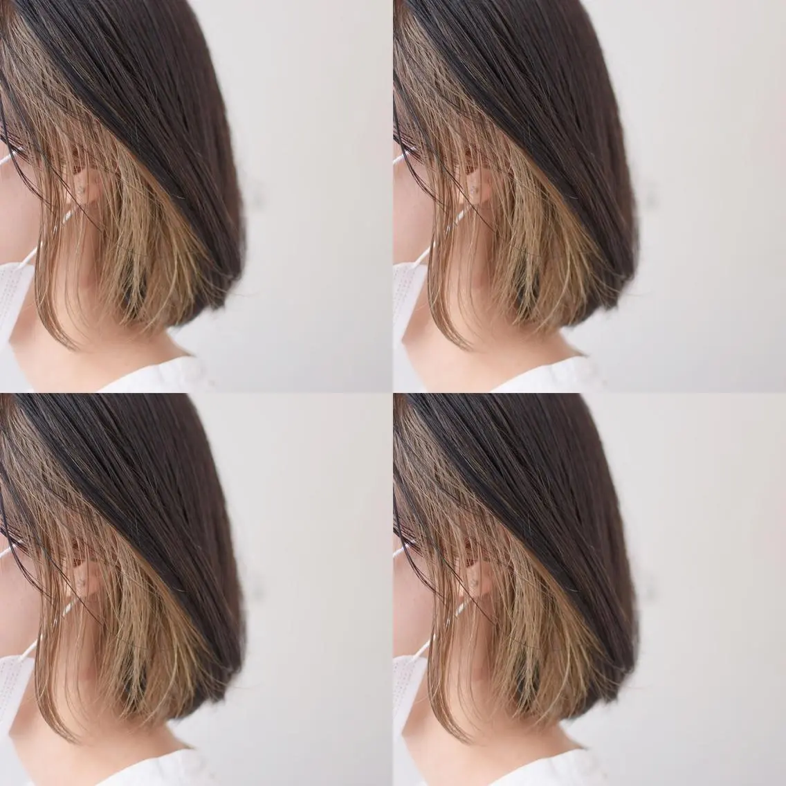 セミロング カラー ヘアアレンジ インナーカラー 竹内啓太 ボブのヘアスタイル