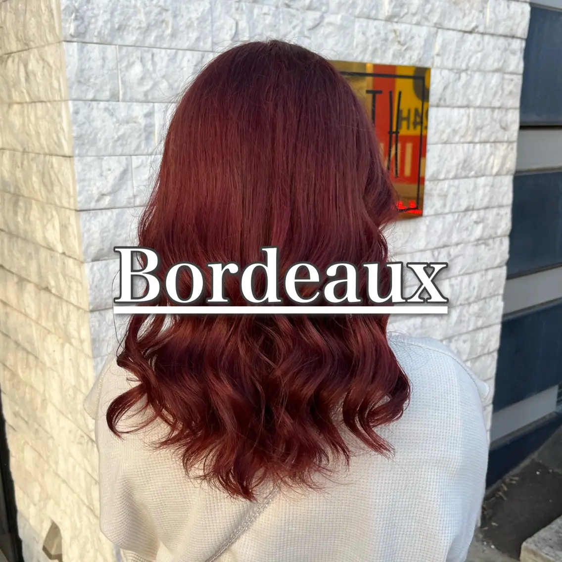 ロング カラー ボルドーカラー ピンクカラー ヘアカラー ブリーチ/暖色カラー 宮城陽日のヘアスタイル