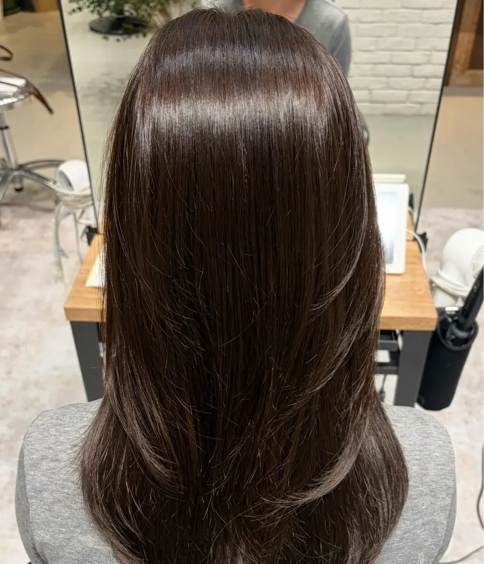 ロング カラー ブラウンカラー 透明感カラー ヘアカラー The C 海老名 まこ🎀のヘアスタイル