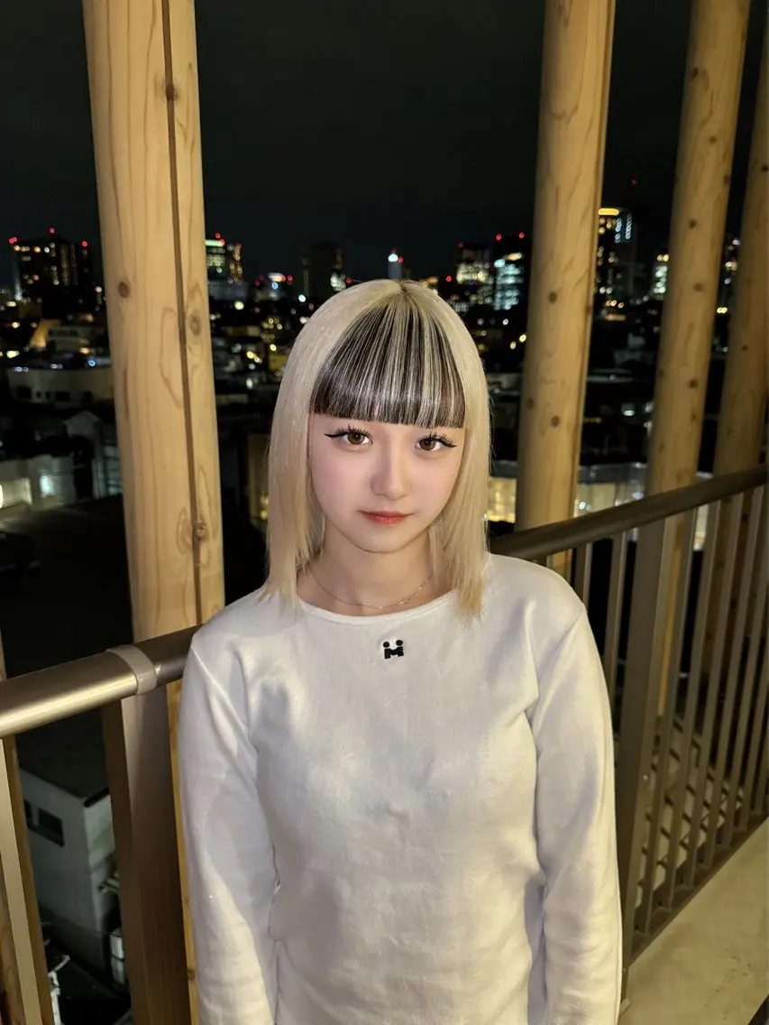ミディアム ヘアカラー ハイトーン/ カラー/めい🎀のヘアスタイル