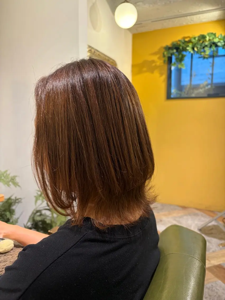 カラー ヘアカラー トリートメント 加部 采音のヘアスタイル