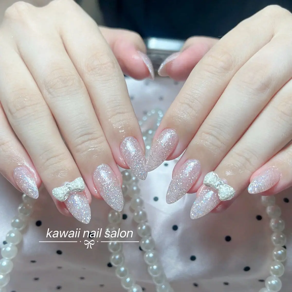 ネイル ドット フットネイル フレンチネイル 韓国ネイル マグネットネイル Hina KawaiiNailのネイルデザイン