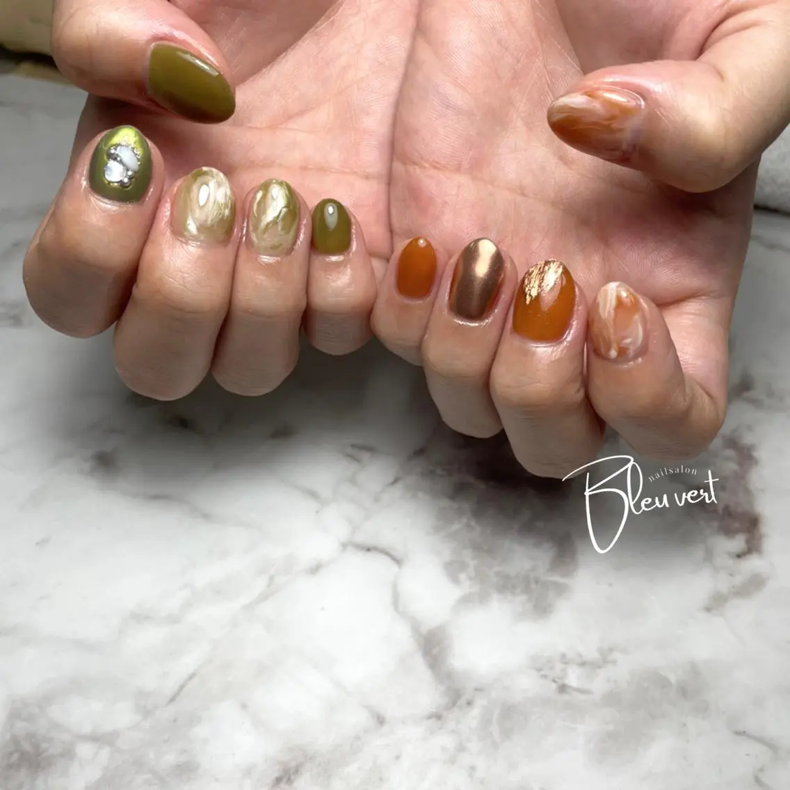 ネイル ニュアンスネイル Nailsalon Bleu vertのネイルデザイン
