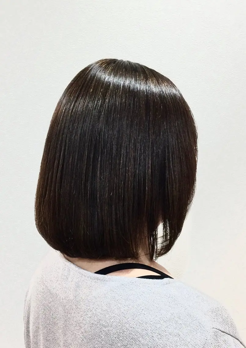 ミディアム パーマ ストレートパーマ Annon プライベートサロンのヘアスタイル