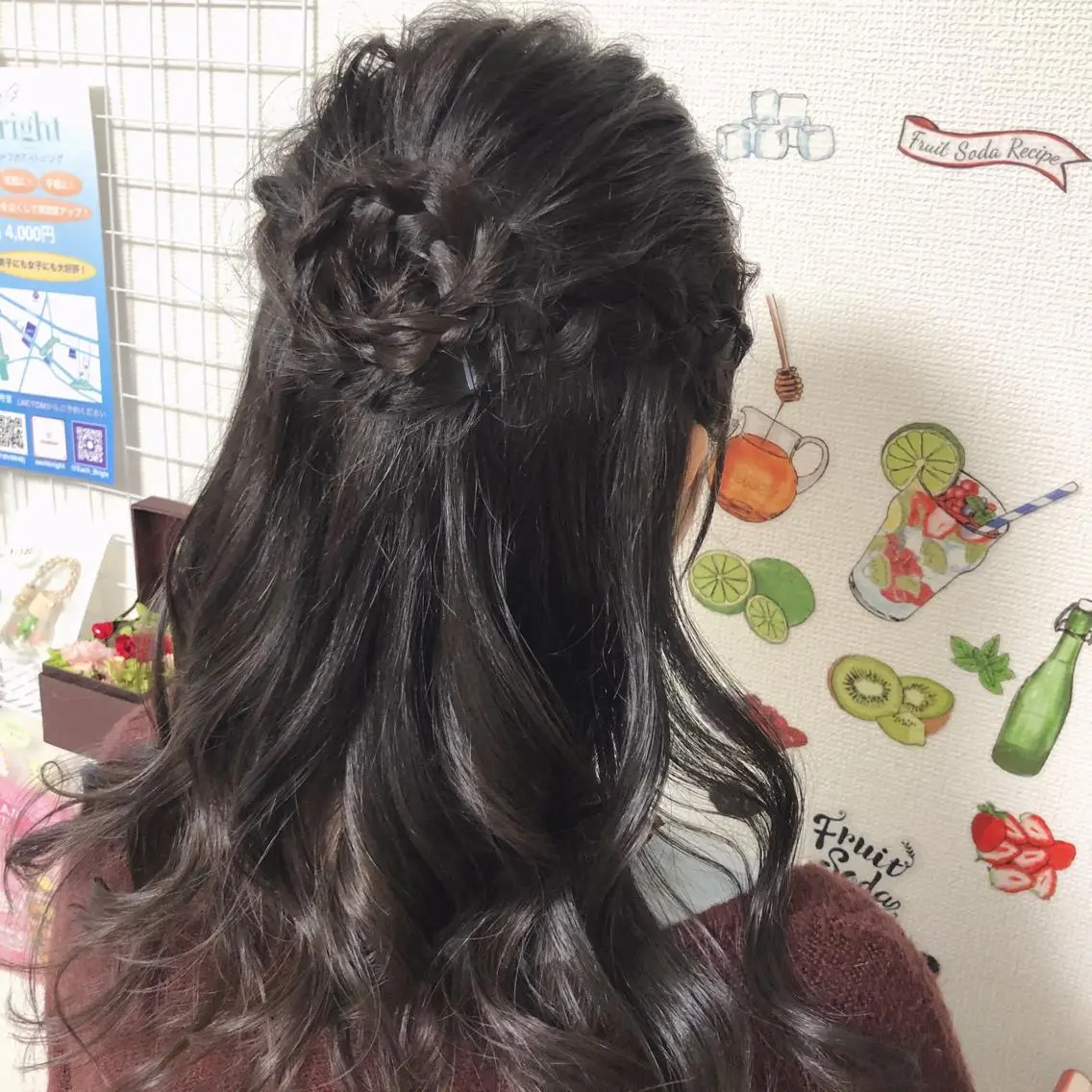 ヘアアレンジ ハーフアップ イーチブライト EachBrightのヘアスタイル