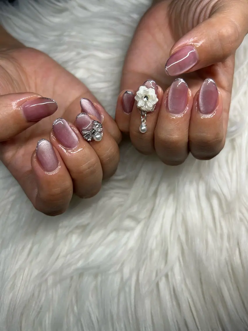 ネイル マグネットネイル ワンカラーネイル フットネイル Lala nailのネイルデザイン