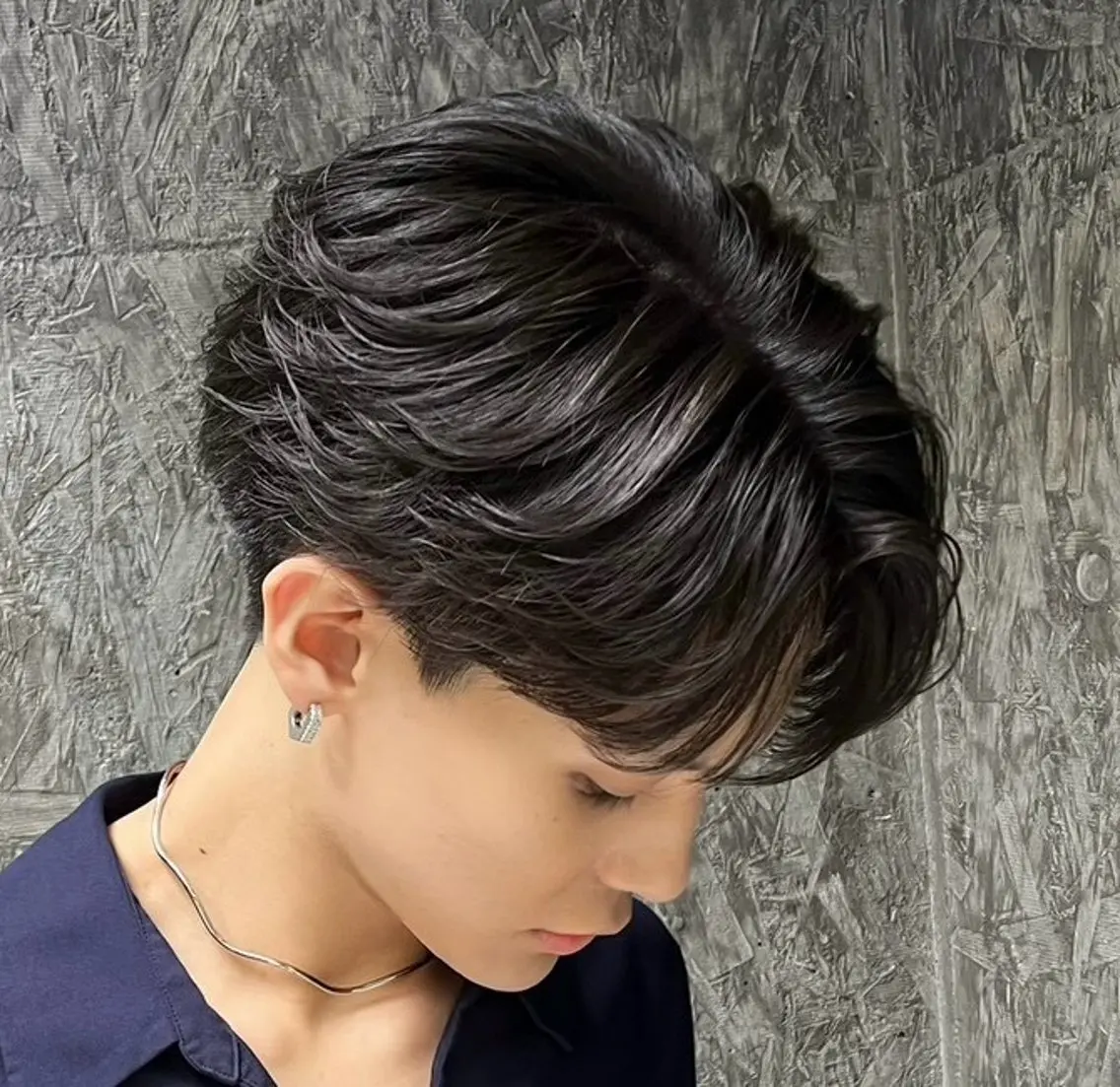 ショート パーマ メンズ カット パーマ 岩城 滉成のヘアスタイル
