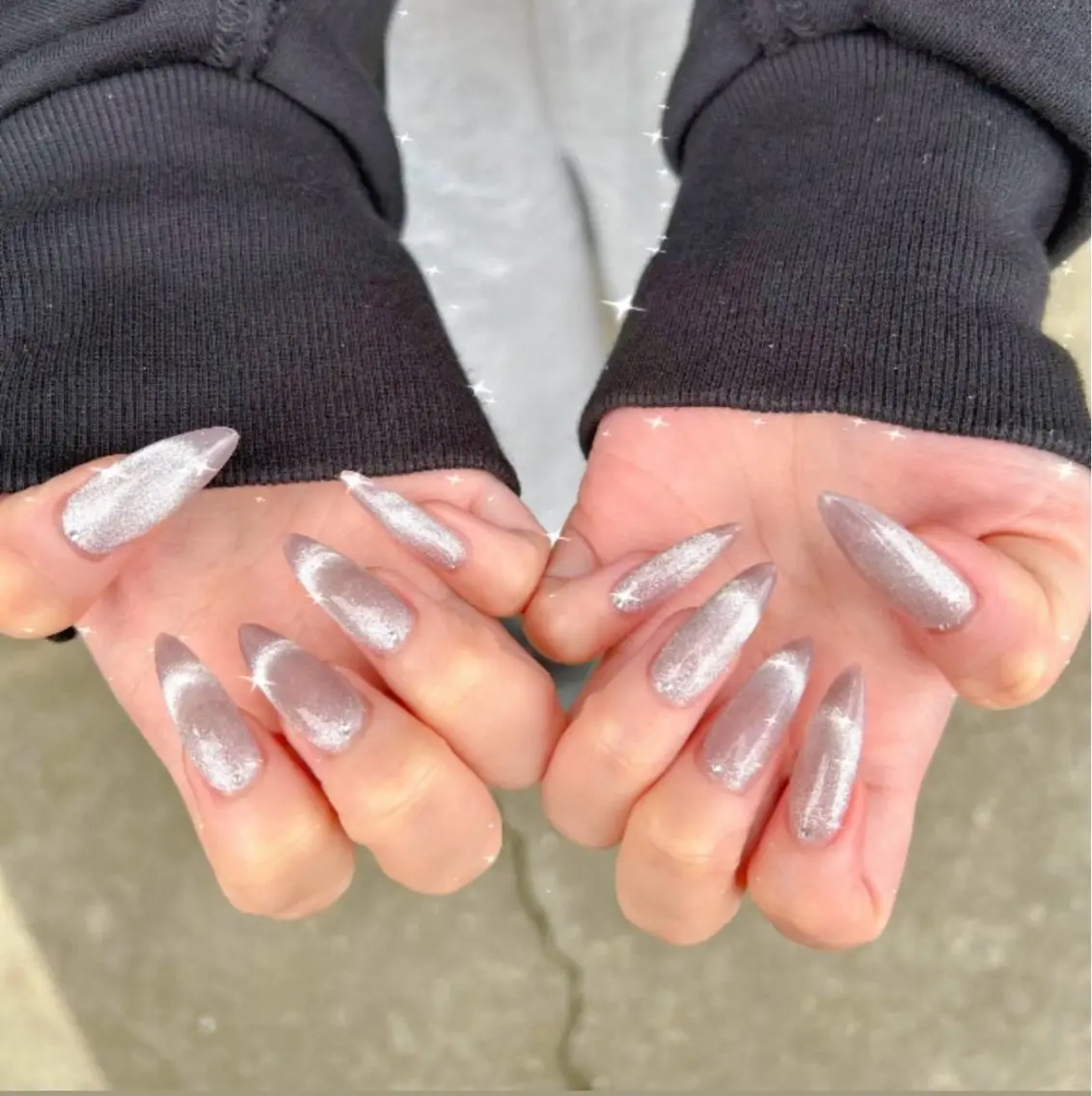 ネイル アートネイル オーロラネイル チークネイル 長さ出し フットネイル Chan nailsのネイルデザイン