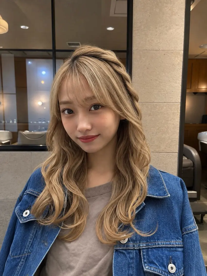 【前髪カット無料💖】🫧ハーフアップ➕前髪カット🫧デートやお出かけ前にも🎀の写真