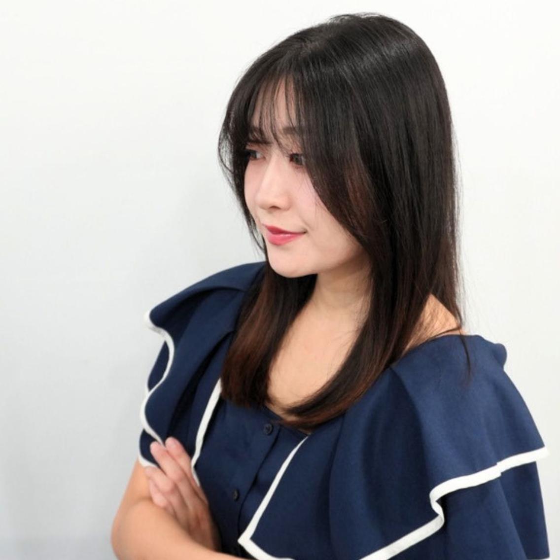 セミロング シースルーバング 小顔カット ❇️安達 優心❇️ レイヤー/艶髪特化のヘアスタイル