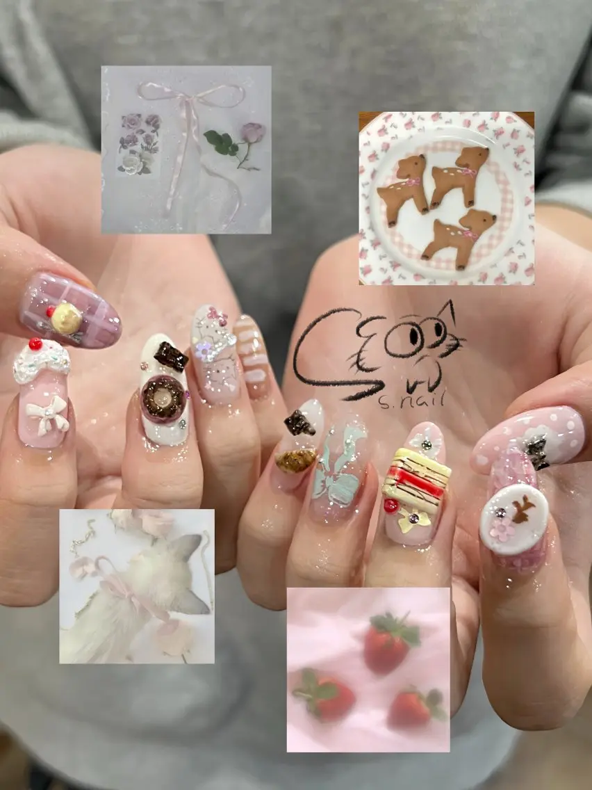 ネイル フレンチネイル ジェルネイル キラキラネイル ラメ(グリッター) マグネットネイル S.nail _のネイルデザイン