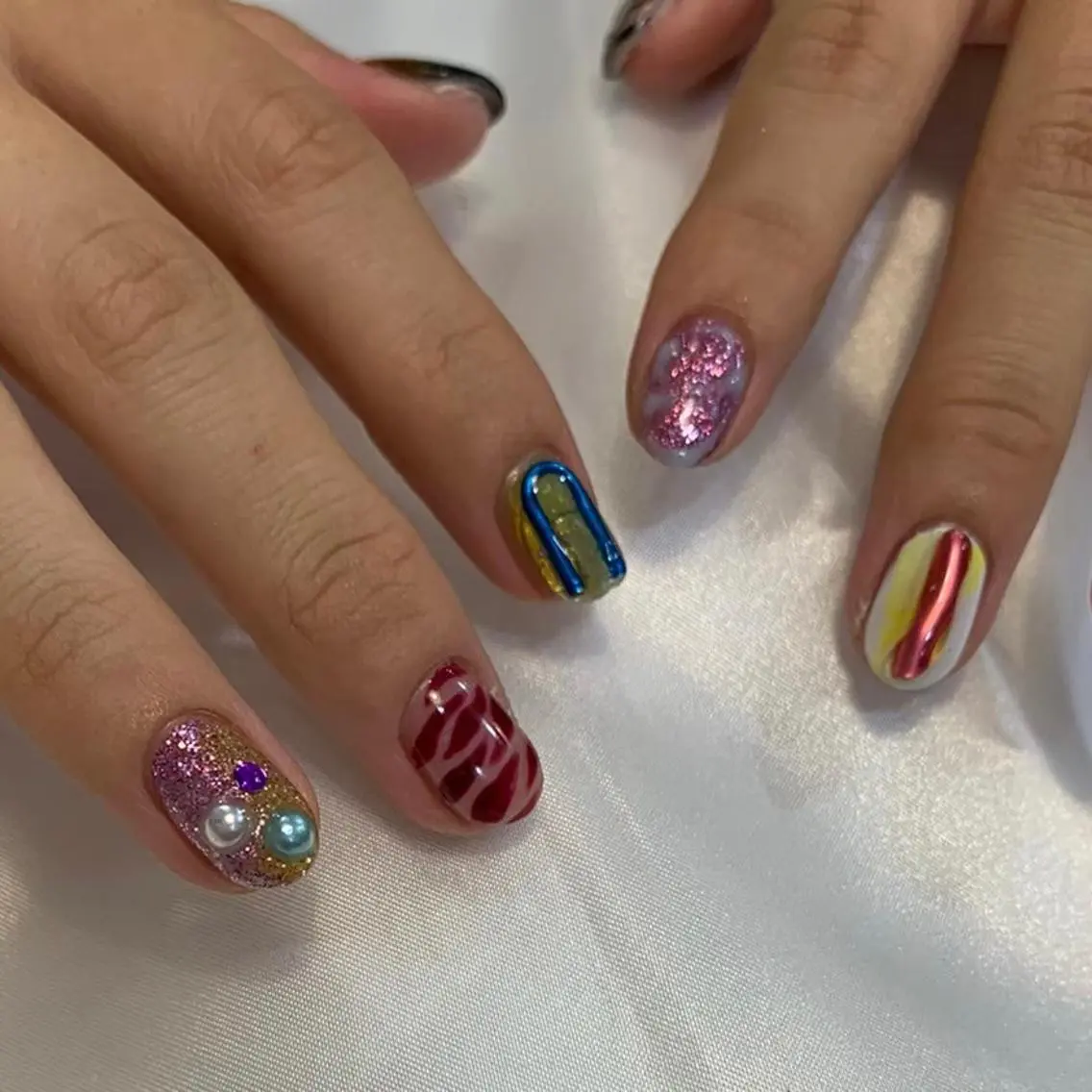 ネイル ☆ -ˋˏ ⋆Oli nailෆ ̖́-のネイルデザイン
