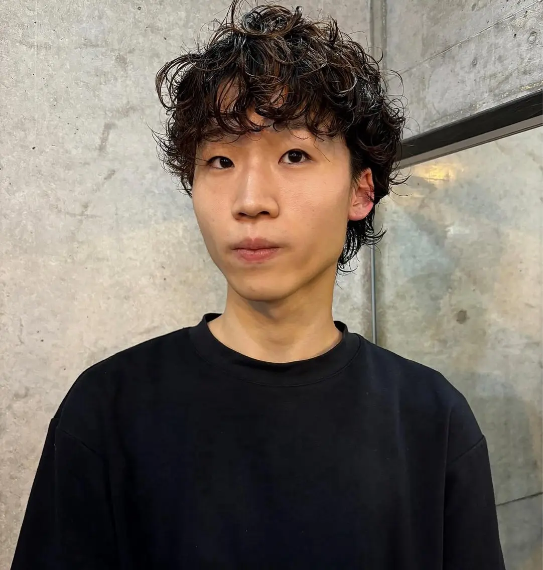 ショート カラー パーマ ヘアアレンジ メンズ キッズ デザインパーマ メンズカット 郁美のヘアスタイル