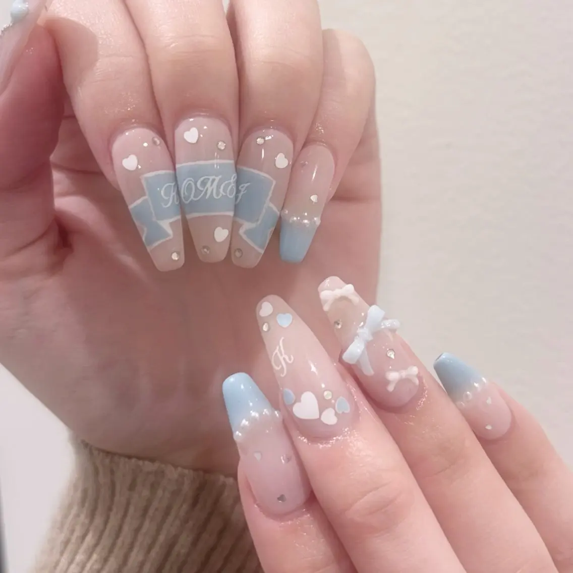 ネイル リボン モデル様募集中♡ Kokomi🍮のネイルデザイン