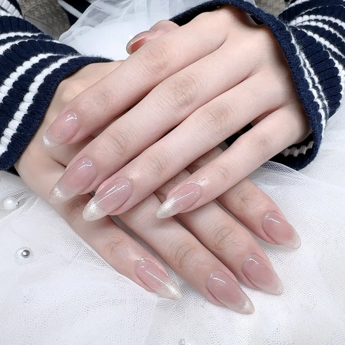 ネイル マグネットネイル ワンカラーネイル ハンドネイル LOA.NAIL 本八幡店💞Kyouのネイルデザイン