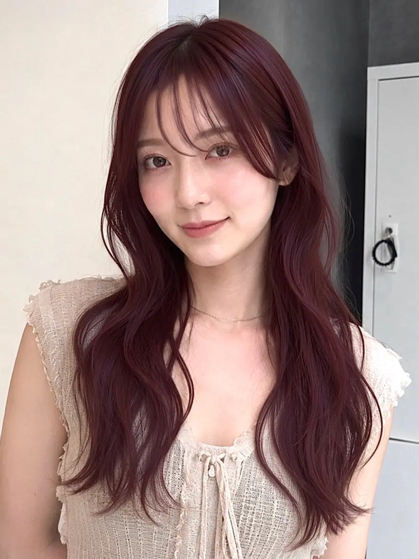 カラー ブリーチ ブリーチなしカラー ピンクカラー hana🍑 ブリーチなしピンクのヘアスタイル
