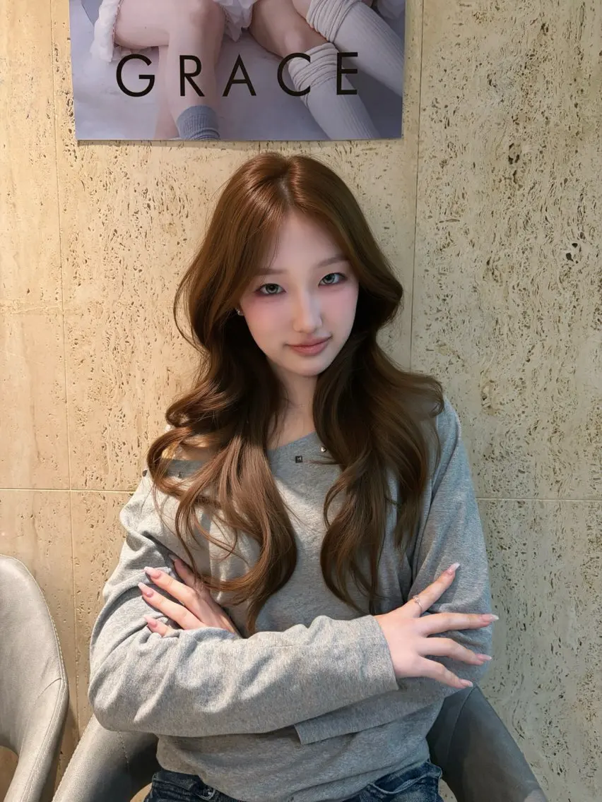 ロング ここな♡ིྀ カラーモデルのヘアスタイル
