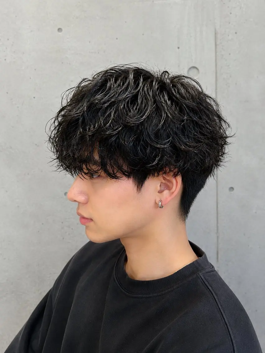 メンズ限定|カット+波巻きパーマ撮影モデル募集【SNS掲載あり】¥16000→¥5000の写真