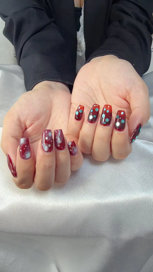 ネイル オーロラネイル チークネイル 長さ出し フットネイル フレンチネイル ハンドネイル Miss Nailのネイルデザイン