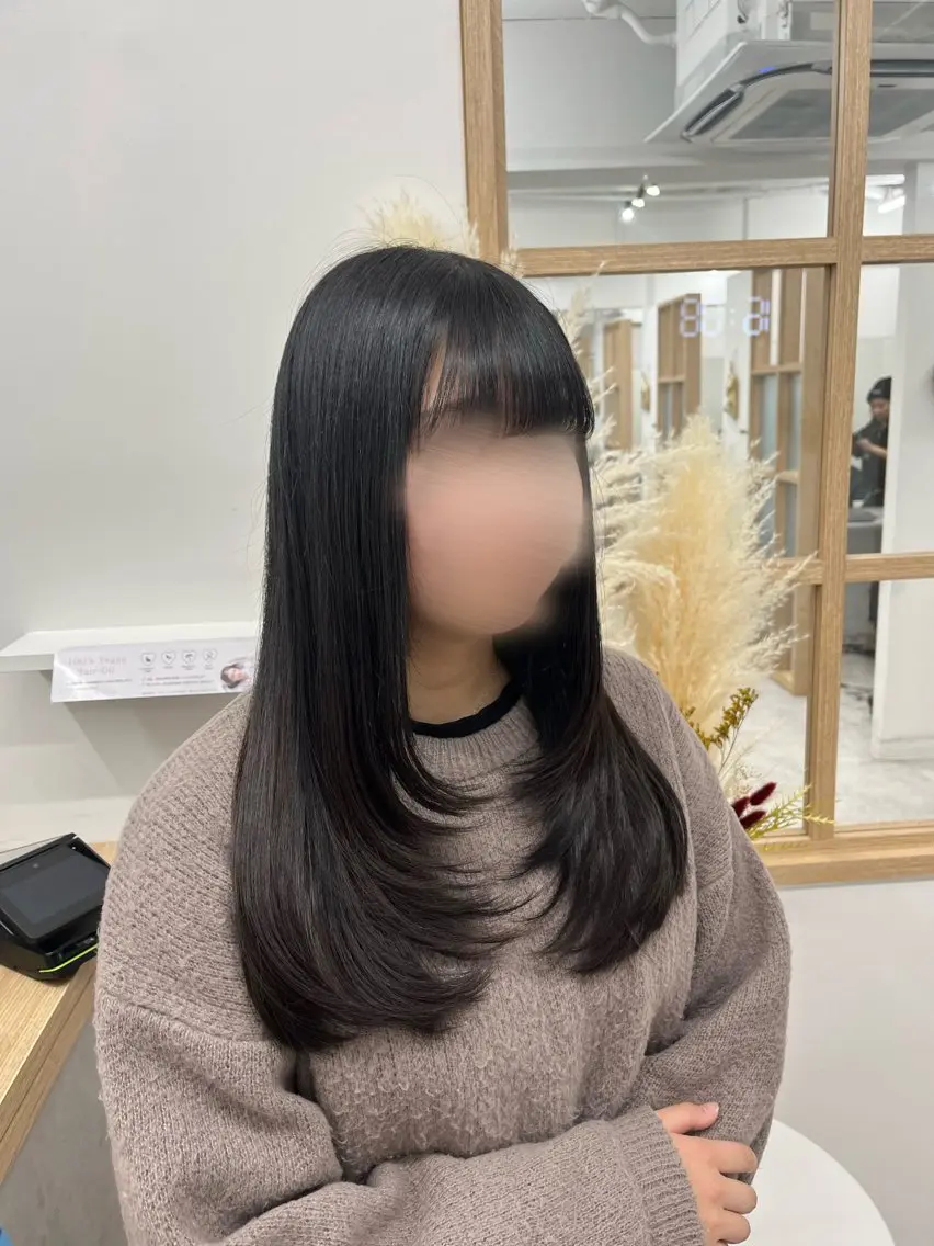 ロング オリーブ🌿レイヤー 🫧HIMARI🌻のヘアスタイル