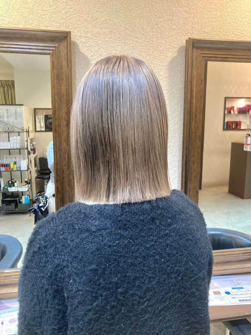 ミディアム カラー ヘアカラー ぱく みやんのヘアスタイル